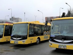 Flotila píseckých elektrobusů