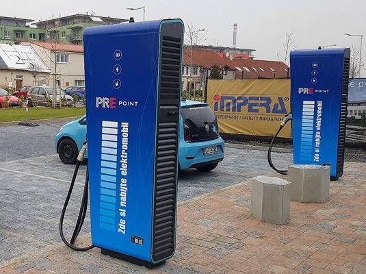 rychlonabíjecí stanice PRE Lidl Praha
