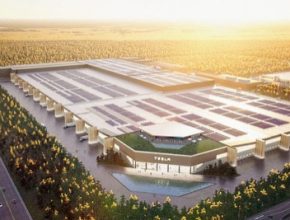 auto Tesla Gigafactory Berlín gigatovárna výroba elektromobilů Tesla Model Y