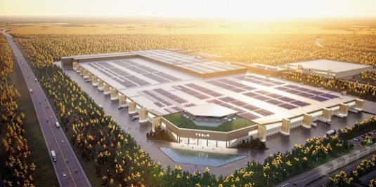 auto Tesla Gigafactory Berlín gigatovárna výroba elektromobilů Tesla Model Y