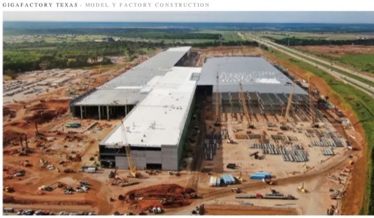 auto elektromobil Tesla Gigafactory Texas austin gigatovárna