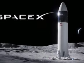 Vesmírná loď Starship společnosti SpaceX, kterou založil Elon Musk.