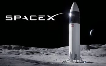 Vesmírná loď Starship společnosti SpaceX, kterou založil Elon Musk.