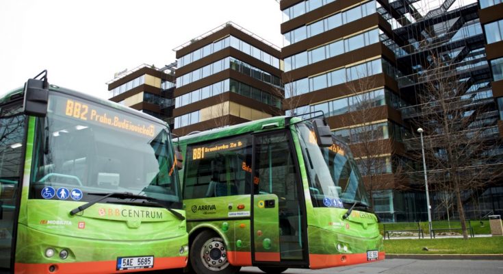 elektrobusy ČEZ Praha Brumlovka elektrický autobus