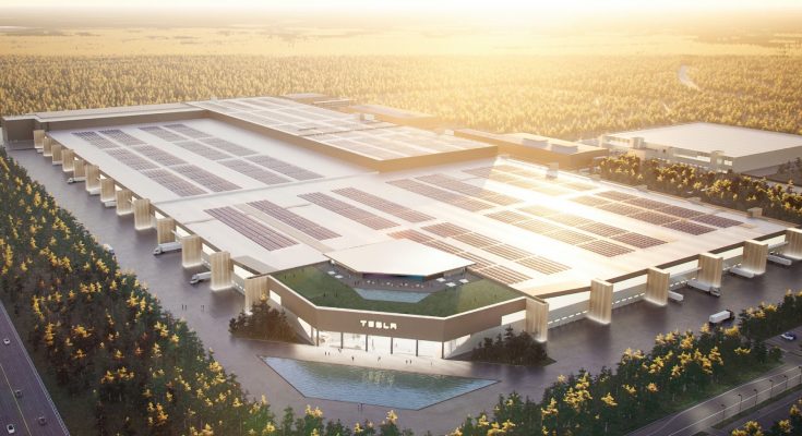 Gigatovárna Gigafactory Tesla Berlín Grunheide výroba elektromobilů